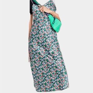 Vibrant Floral Maxi Dress satin